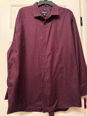 Kenneth Cole Men's Deep Plum Dress Shirt